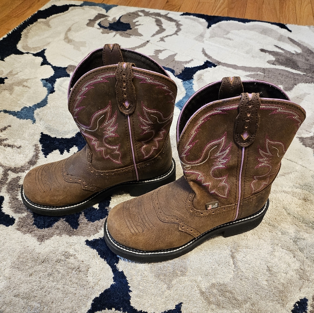 NWOT Justin Steel Toe Boots